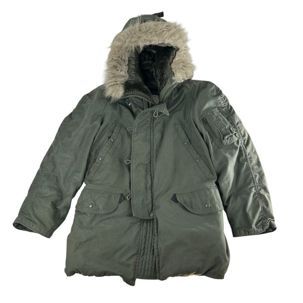 Vintage 60s USAF Jacket Mens Small Green N36B Extreme Cold Weather Parka Flight